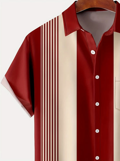 Blaxton | Geometric Panel Camp Collar Shirt