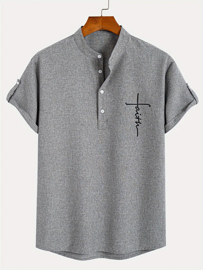 Tavrion | Henley Collar Casual Summer Shirt