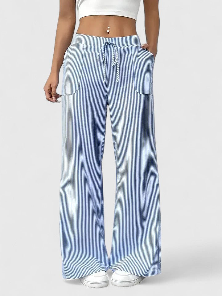 Briony | Drawstring Pocket Palazzo Trousers