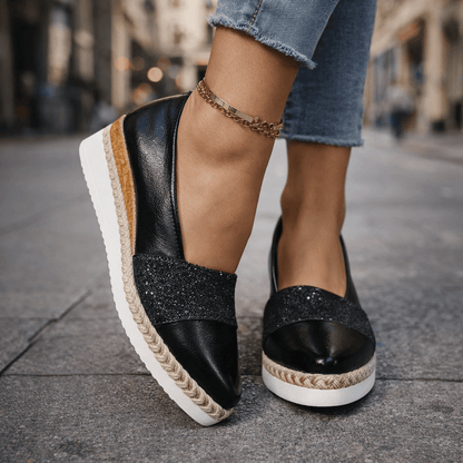 Vespera | Sparkle Accent Slip On Flats
