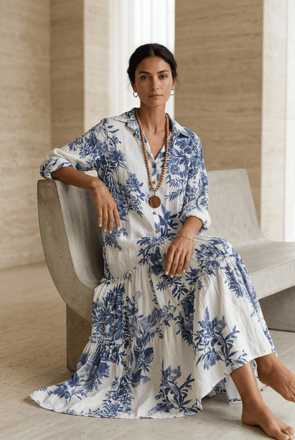 Dovina | Breezy Botanical Maxi Dress