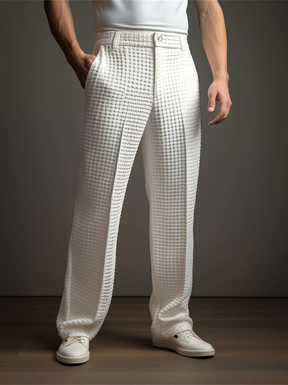 Kensington | Refined Jacquard Casual Trousers