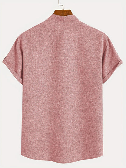 Tavrion | Henley Collar Casual Summer Shirt