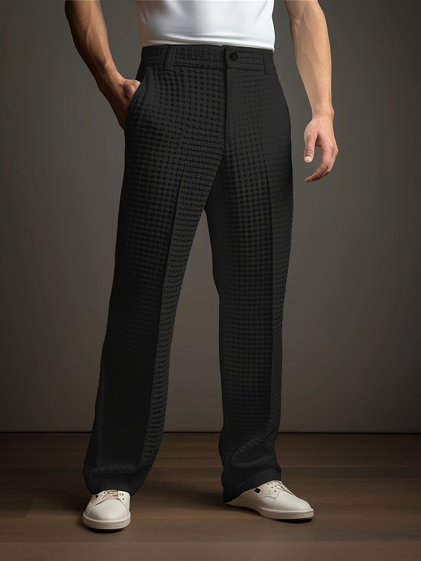Kensington | Refined Jacquard Casual Trousers