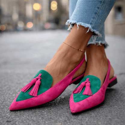 Yareli | Tassel Accent Slingback Flats