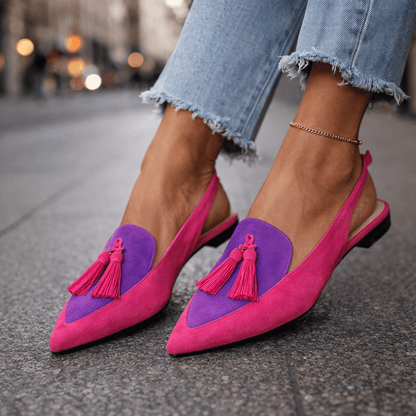 Yareli | Tassel Accent Slingback Flats