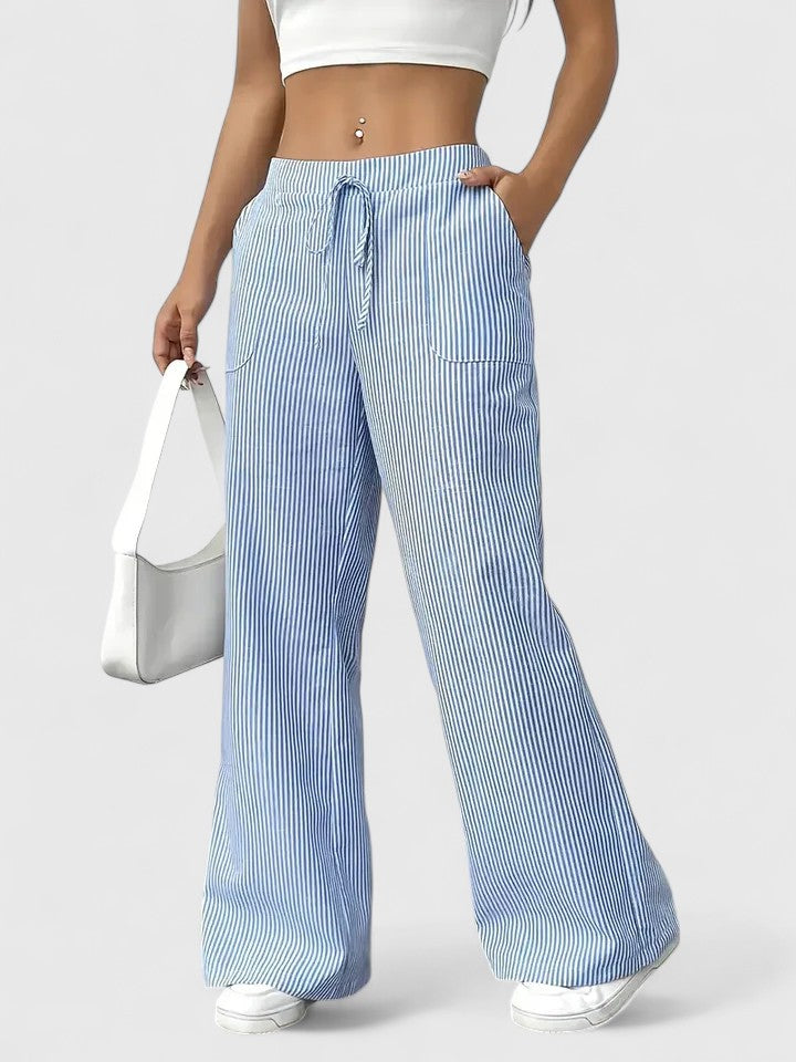 Briony | Drawstring Pocket Palazzo Trousers