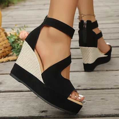Loravique | Ankle Strap Elevated Summer Sandals