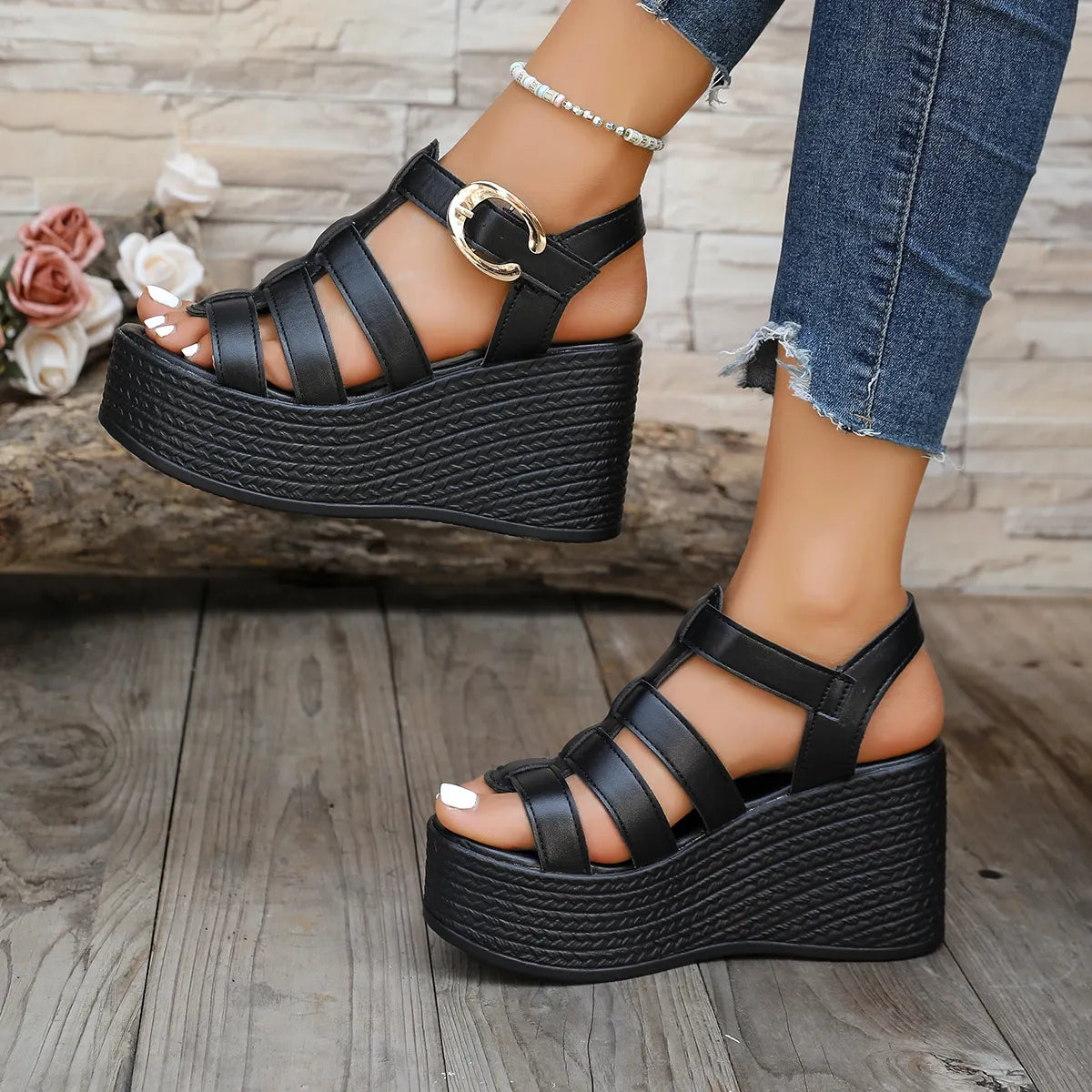 Noraline | Elevated Slingback Wedge Sandals