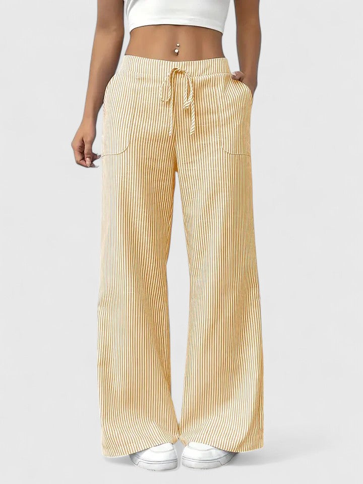 Briony | Drawstring Pocket Palazzo Trousers