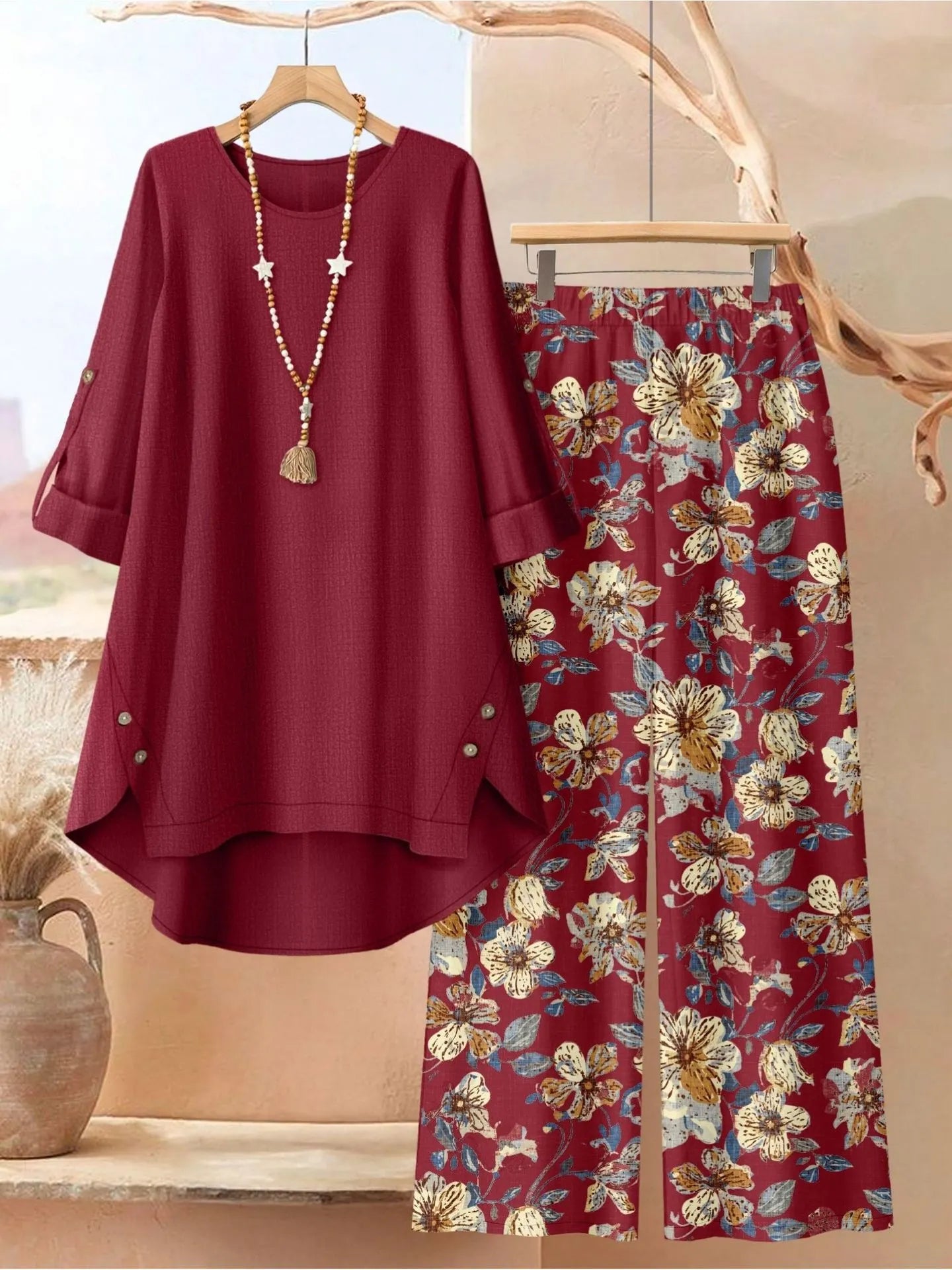 Dianora | Flowing Top And Trouser Set
