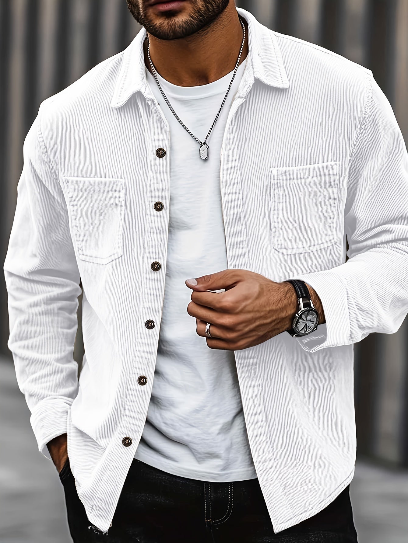 Leland | Button Front Workwear Overshirt