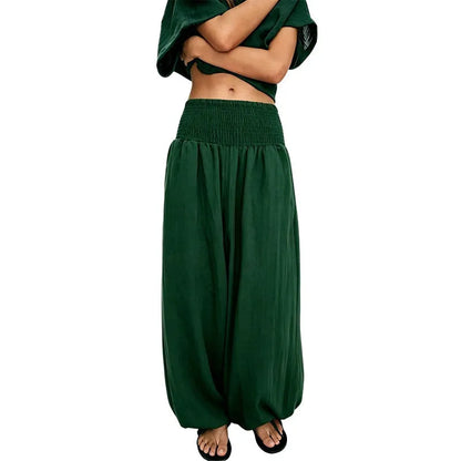 Valeska | Smocked Waist Relaxed Harem Pants