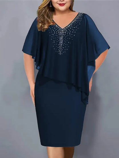 Haisley | Layered Evening Midi Dress