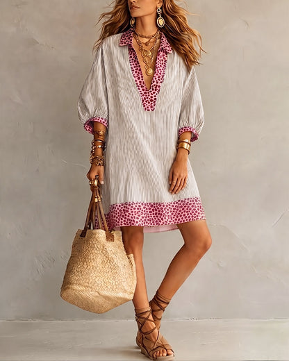 Verena | Striped Bohemian Shift Dress