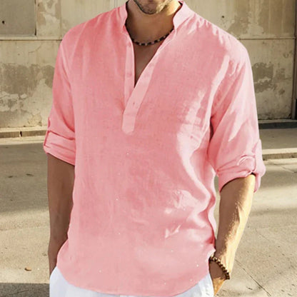 Hudson | Relaxed Half Placket Linen Shirt