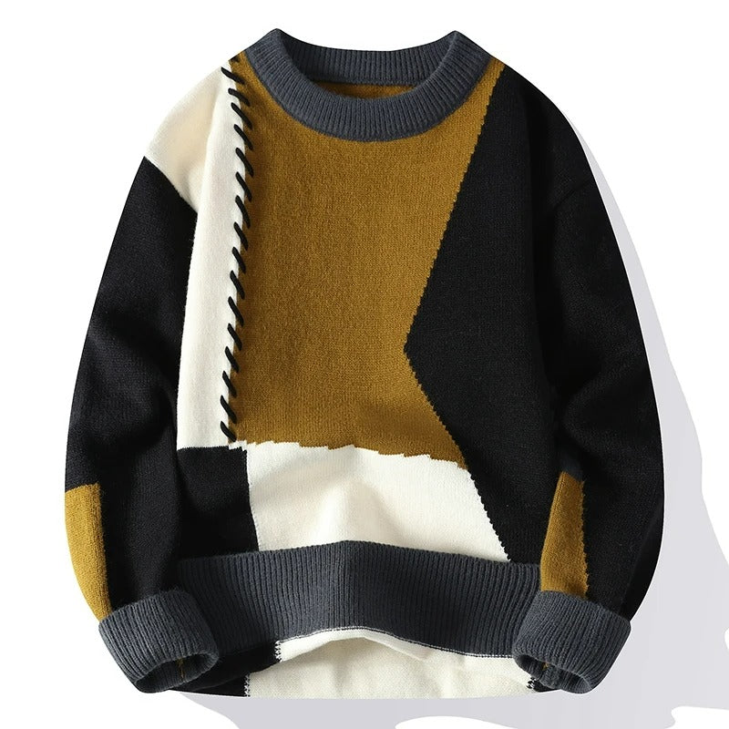 Orvellan | Contrast Stitch Knit Sweater