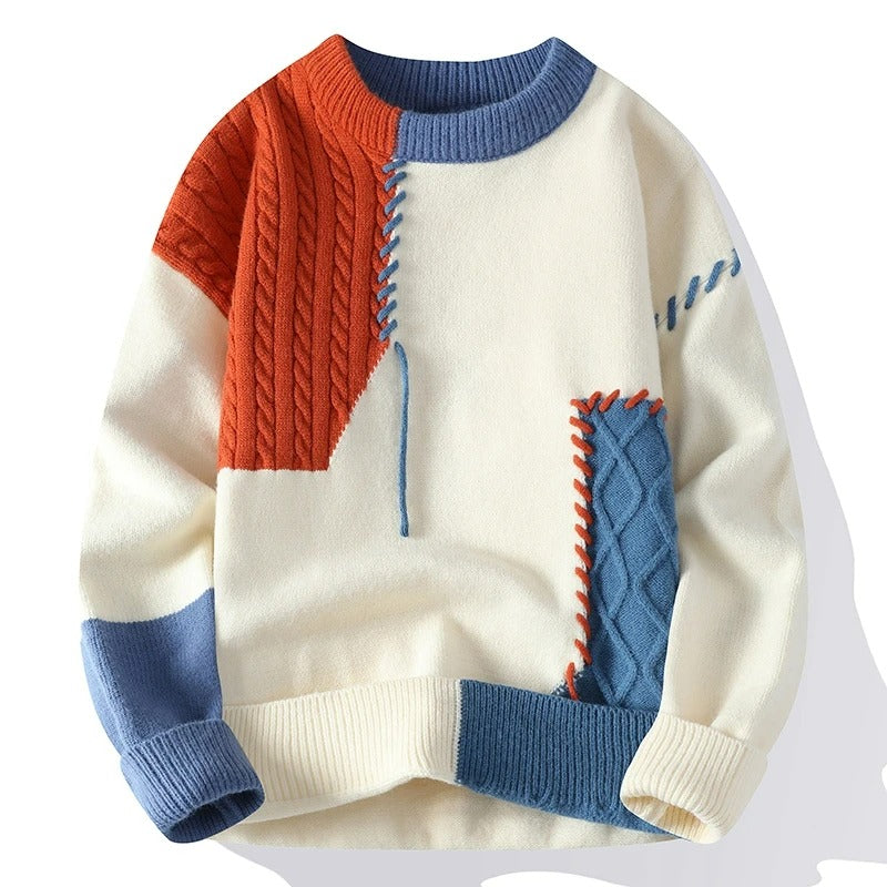 Orvellan | Contrast Stitch Knit Sweater