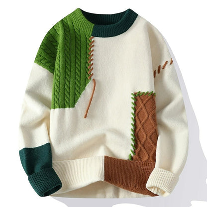 Orvellan | Contrast Stitch Knit Sweater