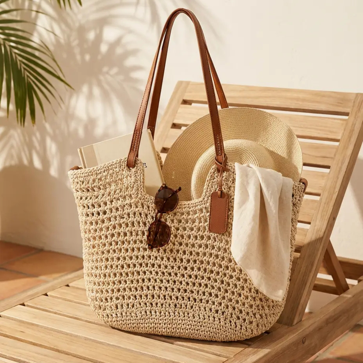 Fiorenna | Woven Resort Tote Bag