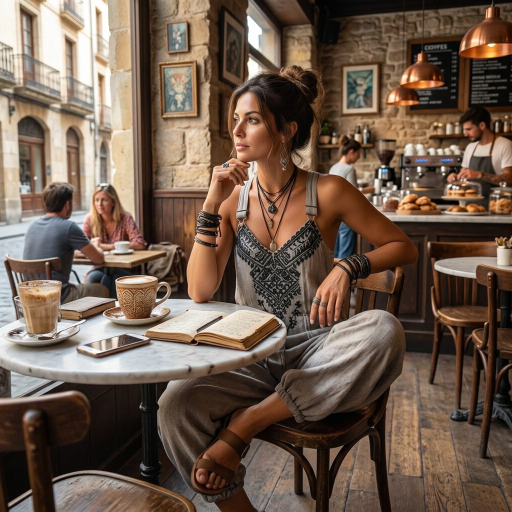 Cyrene | Relaxed Embroidered Harem Jumpsuit