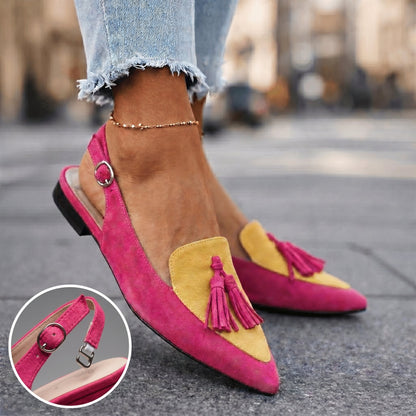 Elaria | Contrast Panel Slingback Heels