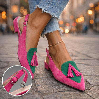Elaria | Contrast Panel Slingback Heels