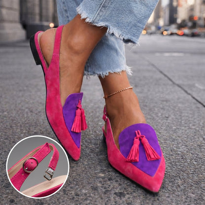 Elaria | Contrast Panel Slingback Heels