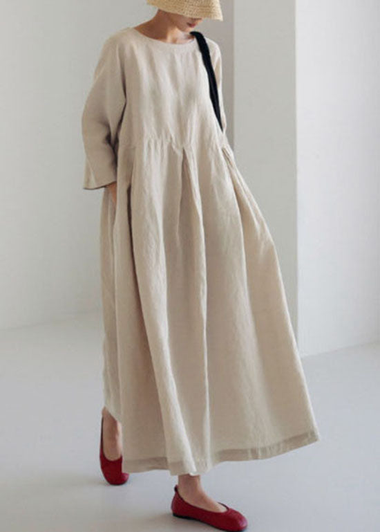 Thalassa | Gathered Front Linen Dress