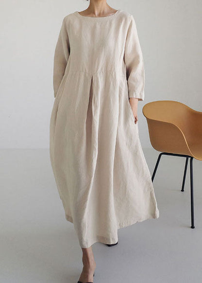 Thalassa | Gathered Front Linen Dress