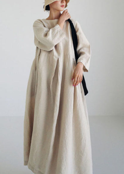 Thalassa | Gathered Front Linen Dress