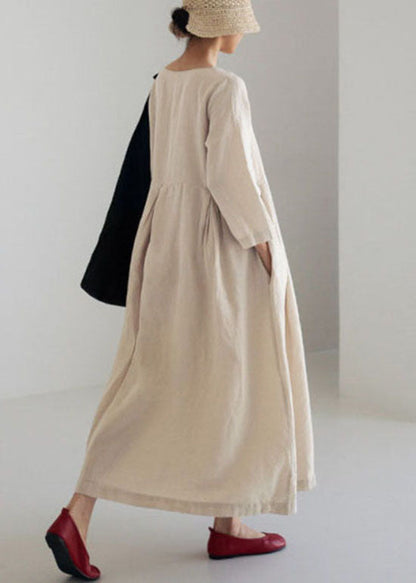 Thalassa | Gathered Front Linen Dress