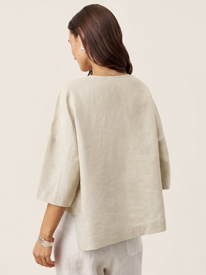 Rhoswen | Relaxed Layered Linen Top