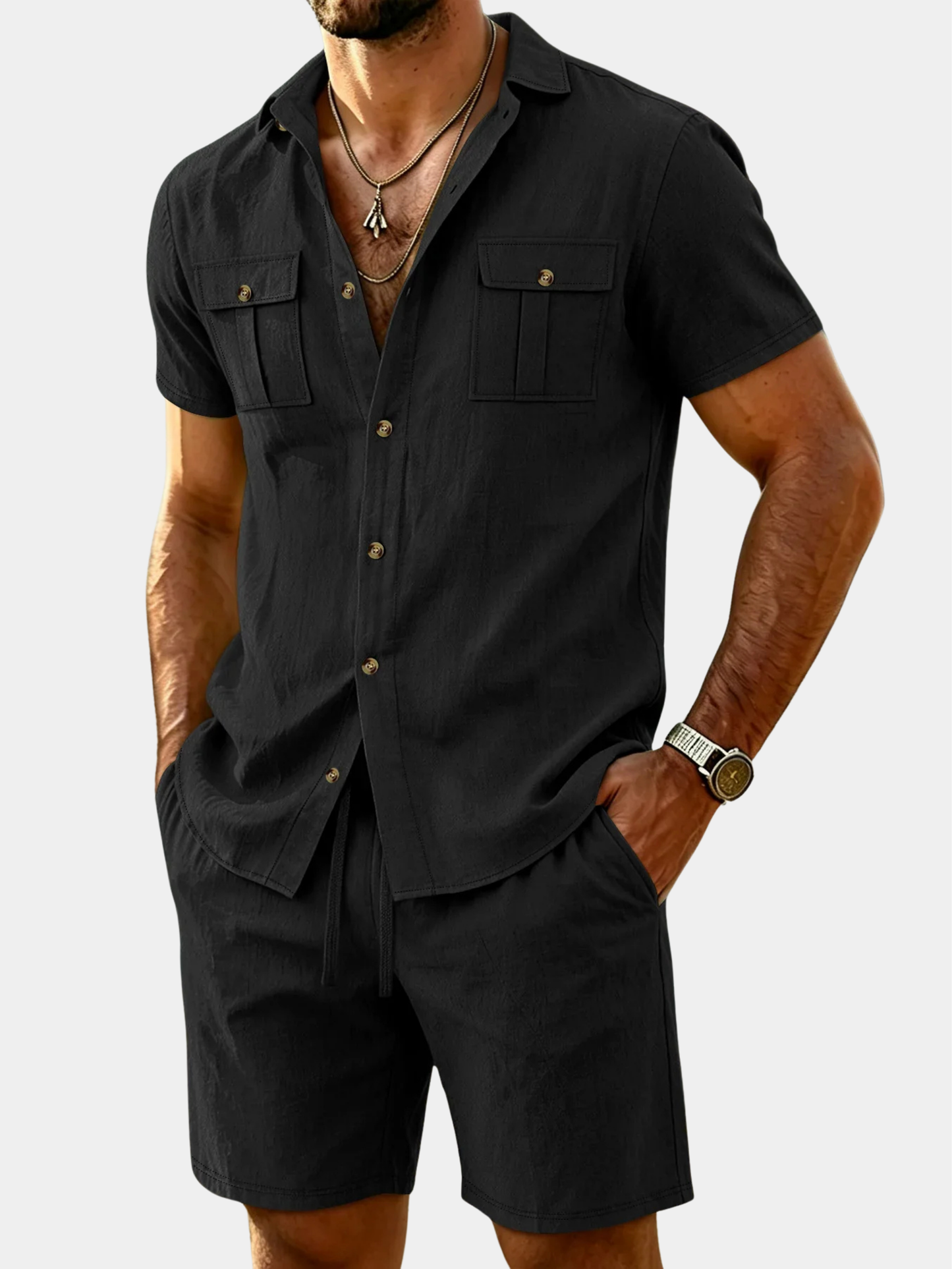 Kingswell | Lightweight Utility Shirt And Shorts Set