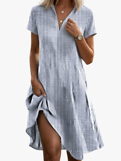 Delaine | Bohemian Print Pocket Midi Dress