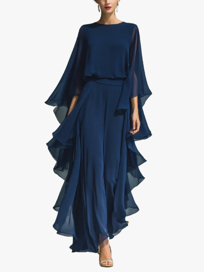 Avanelle | Layered Chiffon Evening Jumpsuit