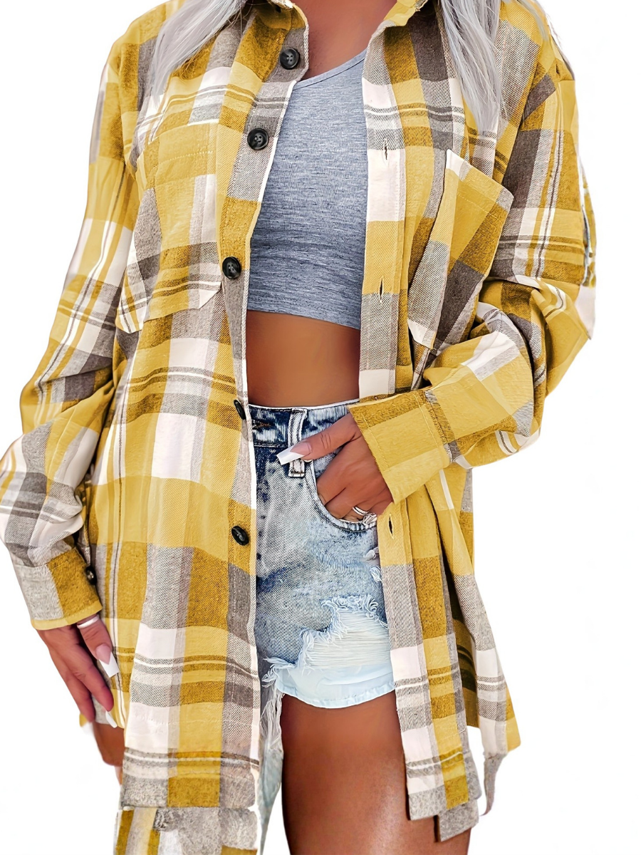 Greylise | Casual Button Front Checked Shirt