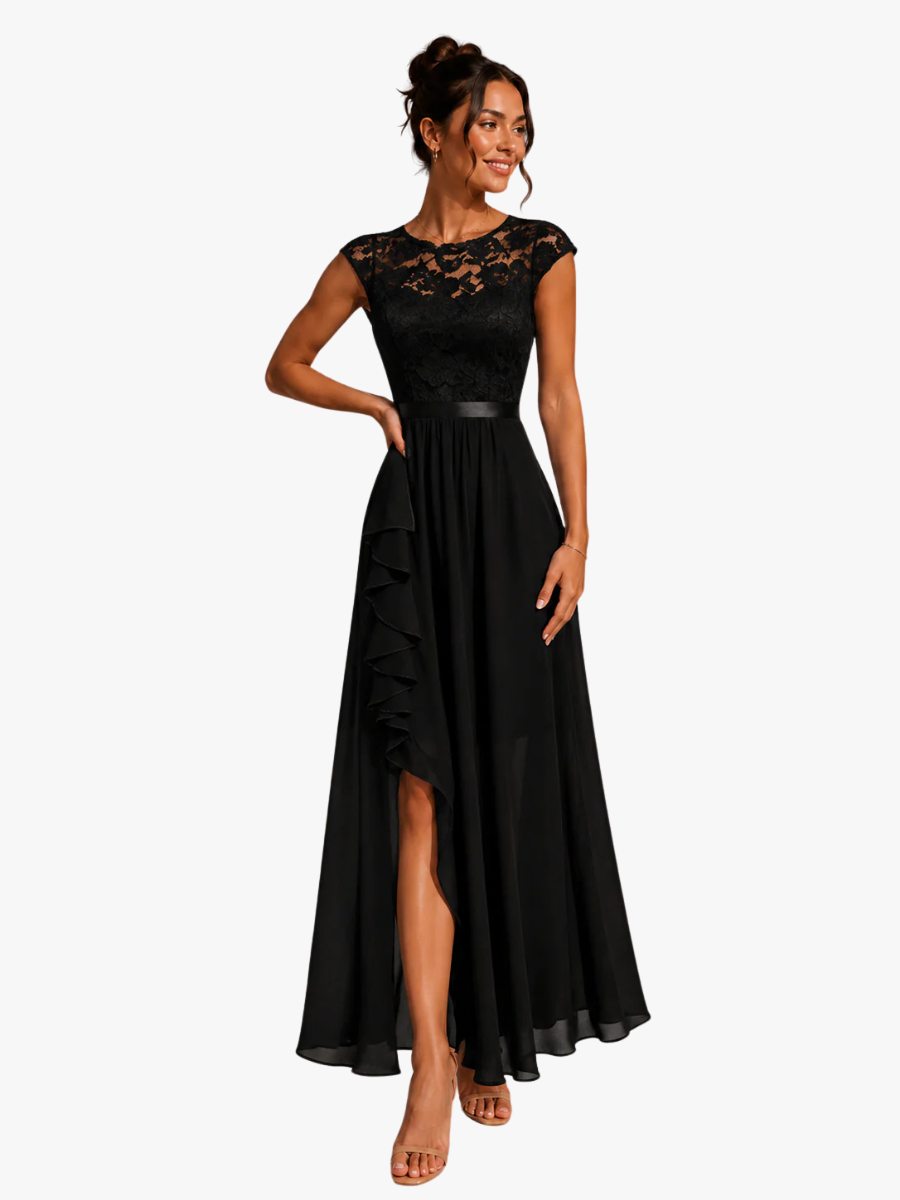 Bellanique | Lace Bodice High Low Evening Dress
