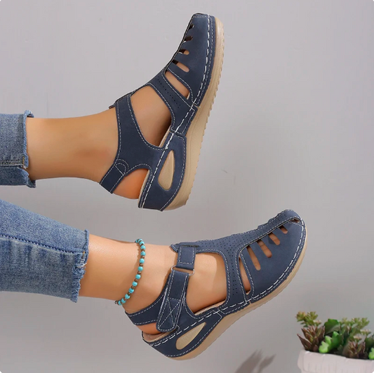 Zephlisse | Cutout Strap Casual Flat Sandals