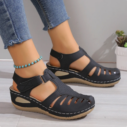 Zephlisse | Cutout Strap Casual Flat Sandals
