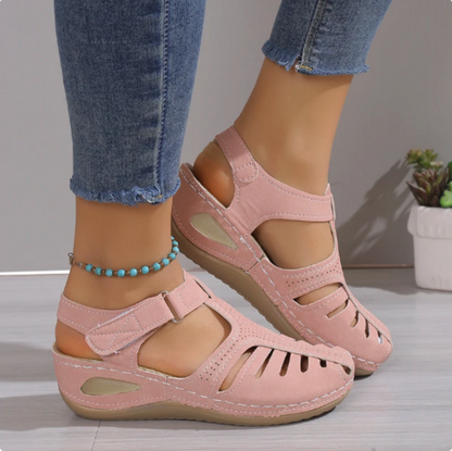 Zephlisse | Cutout Strap Casual Flat Sandals
