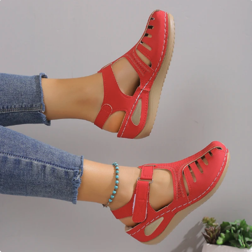 Zephlisse | Cutout Strap Casual Flat Sandals