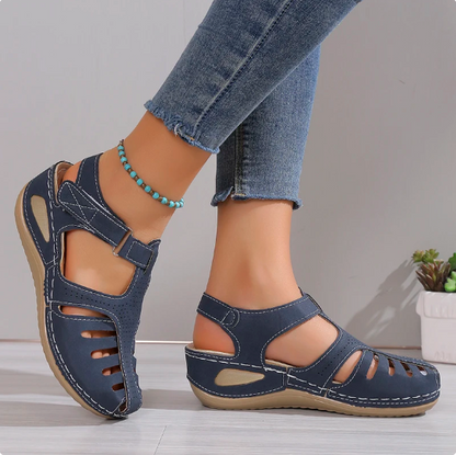 Zephlisse | Cutout Strap Casual Flat Sandals