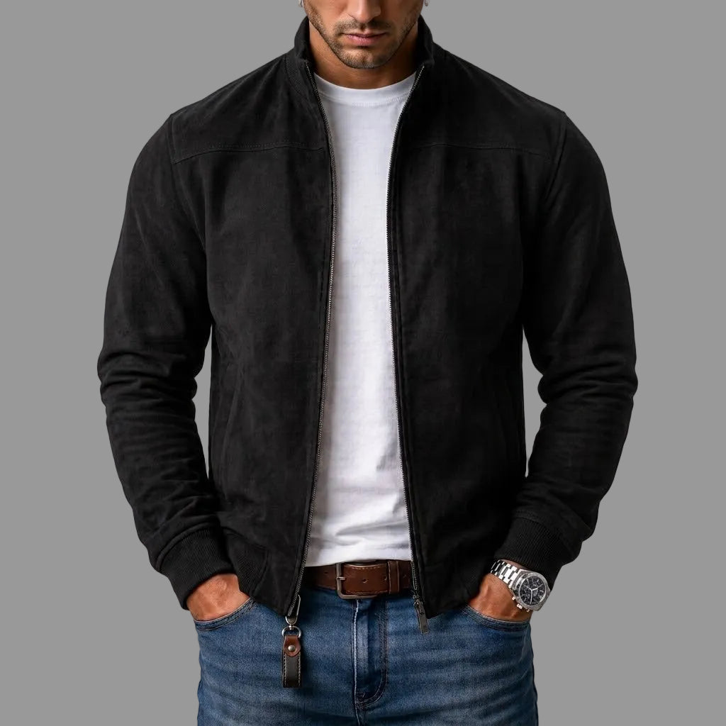 Eamon | Casual Suede Bomber Jacket