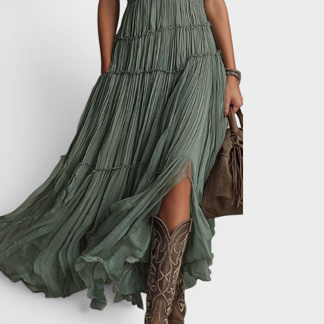 Valessia | Sleeveless Layered Maxi Dress