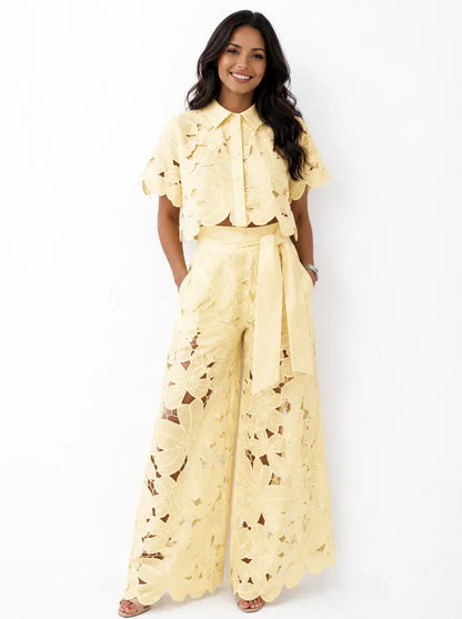 Tahlienne | Scallop Lace Two Piece Set