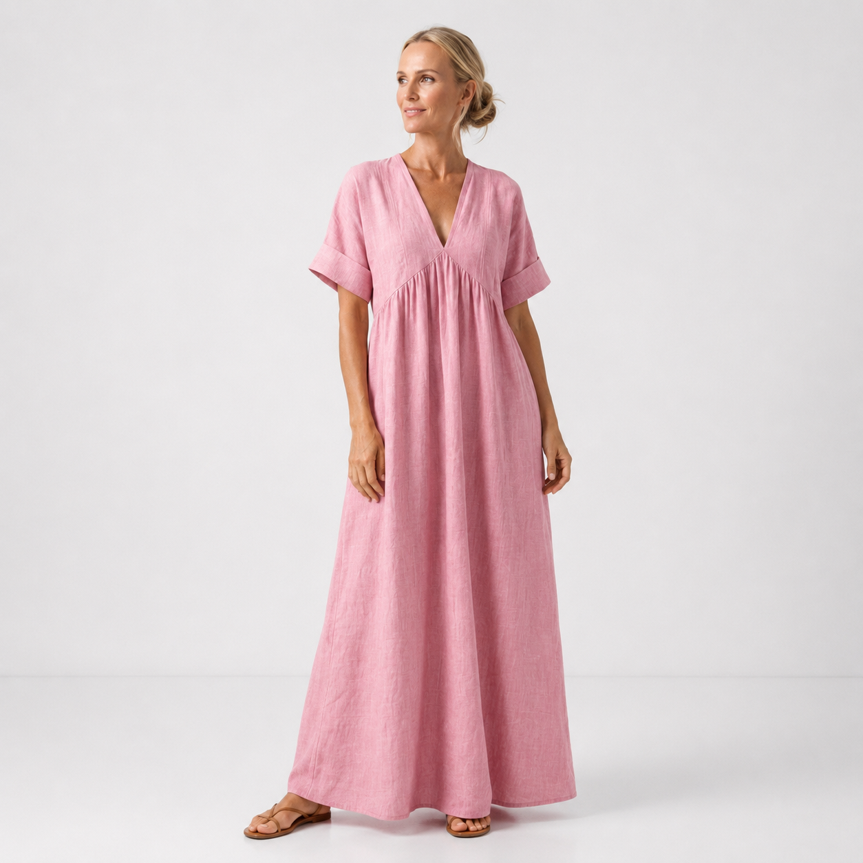 Maravelle | Flowing Empire Waist Maxi Dress