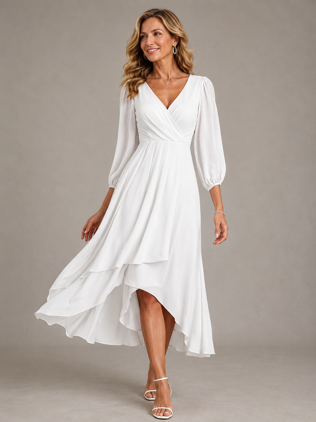 Novalise | Graceful V Neck Midi Dress