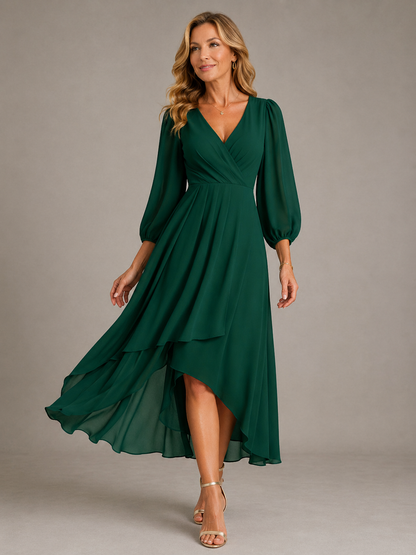 Novalise | Graceful V Neck Midi Dress