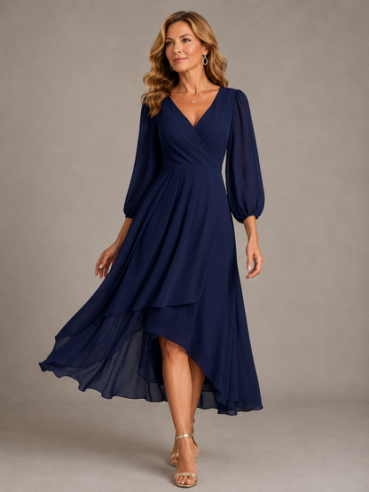 Novalise | Graceful V Neck Midi Dress